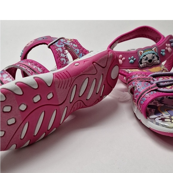 New! Nickelodeon Paw Patrol Light Up Strap Sandals Toddler Girls Shoes pink - Picture 7 of 8